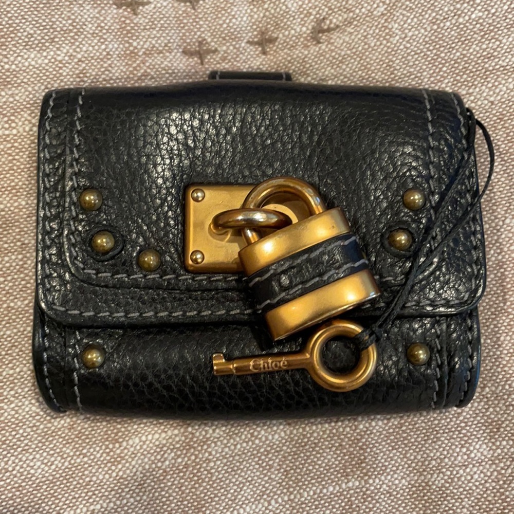 Chloe cardholder/coin purse - dark brown leather